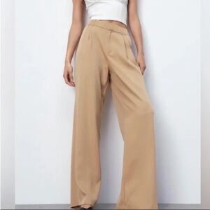 Zara Full Length Pants in Taupe Brown
